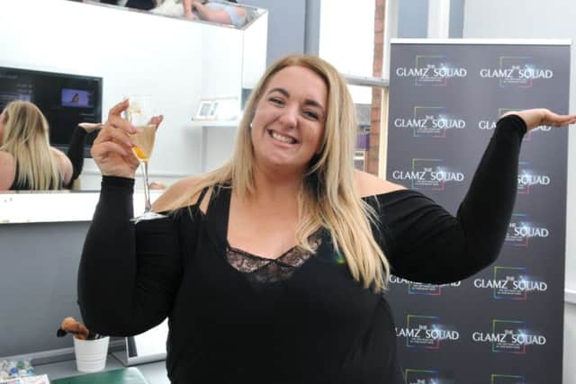 Photo Neil Cross
Owner Caroline Kay at the official opening of The Glamz Squad make up and hair studio in the former Leyland police station