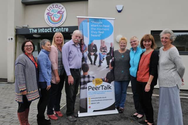 Volunteers for the new support group for people with mental health issues at Intact