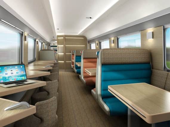 CGI of Club Car in the new Caledonian Sleeper