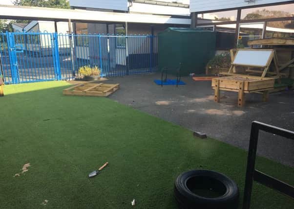 Damage at Seven Stars Primary School's Imagination Space
