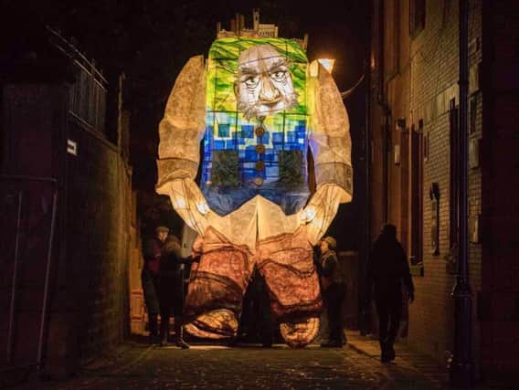 The 15-foot giant that will be walking from Winckley Square to the Flag Market