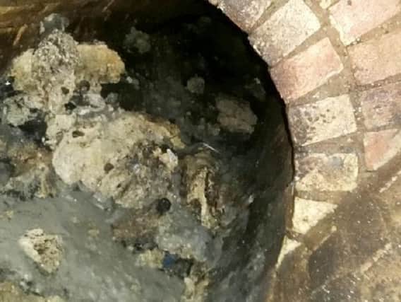 The gigantic monster of wet wipes, nappies, fat and oil has plugged the Victorian sewers