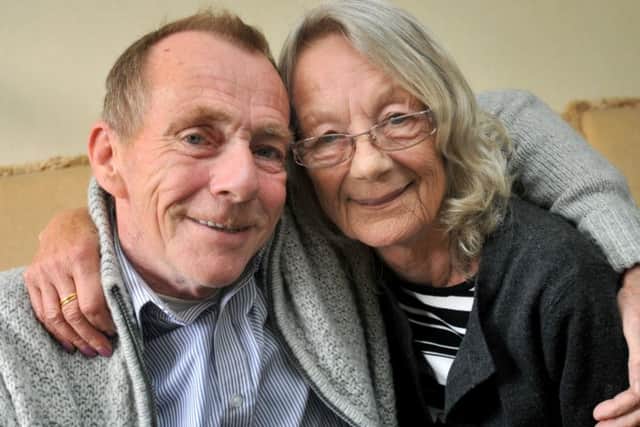 LEP - HEALTH FEATURE  12--09-17
Brian Johnson, 67, from Eccleston, Chorley, had bowel surgery performed by a robot at Royal Preston Hospital, pictured with wife Eileen, right.