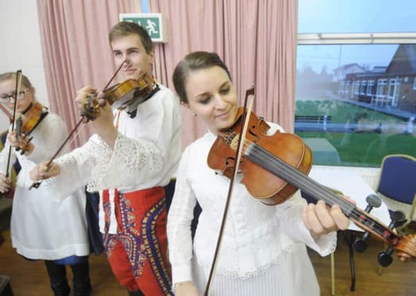 Czech band Notecka perform at a food and wine evening for Preston Arts Festival