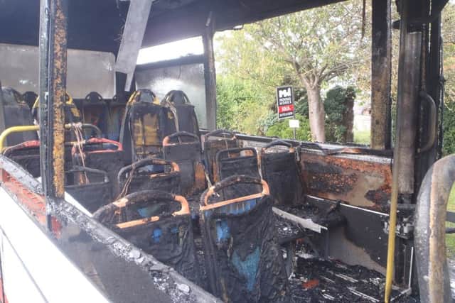 Mini bus fire, Midge Hall Lane, Leyland
