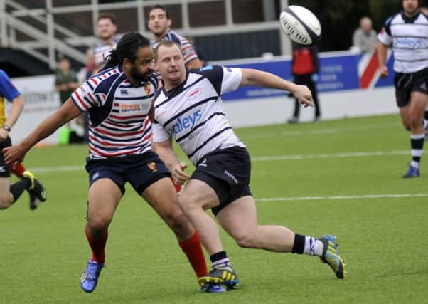James Fitzpatrick for Hoppers in their game against Birkenhead Park