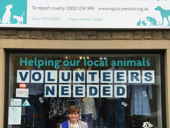 Longridge RSPCA charity shop manager Debbie Horns