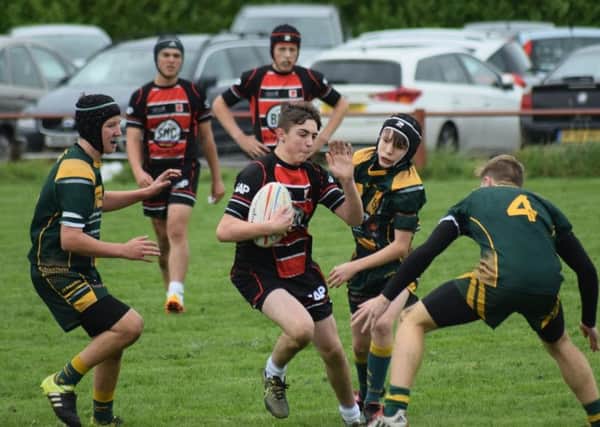 Match action for Leyland Warriors Under-14s NWC Plate Final against Oldham St Annes