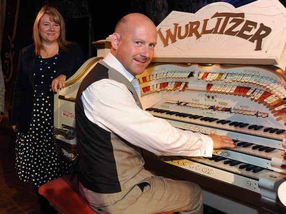 Ruth Connor and Blackpool Tower organist John Bowdler