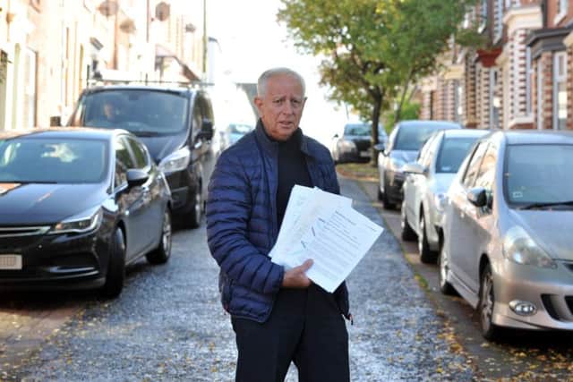 Residents paying for parking permits to park outside their homes in Wellington Street, Preston, have been told they have been ripped off by the council because the permits are not legal. Pictured: 
Geoff Green