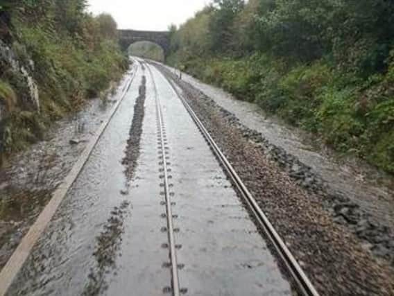 Flooding on train lines. Photo: Northern.