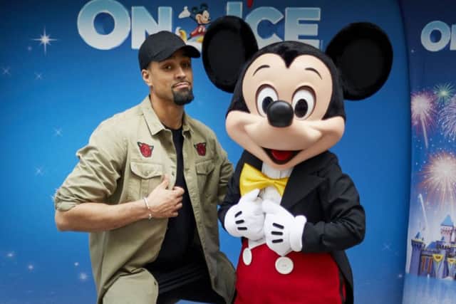 Ahead of the Manchester Disney on Ice show Ashley Banjo host a dace workshop with children from Whittle-le-woods school in Chorley, Lancashire.