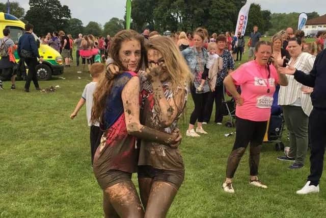 Jessica completed the five kilometre Pretty Muddy obstacle course at Moor Park to raise money for Cancer Research UK.