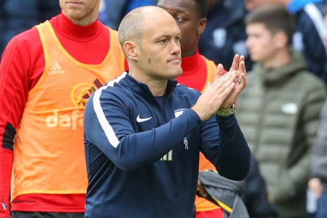 Alex Neil saultes the fans after PNE's draw with Sunderland on Saturday.