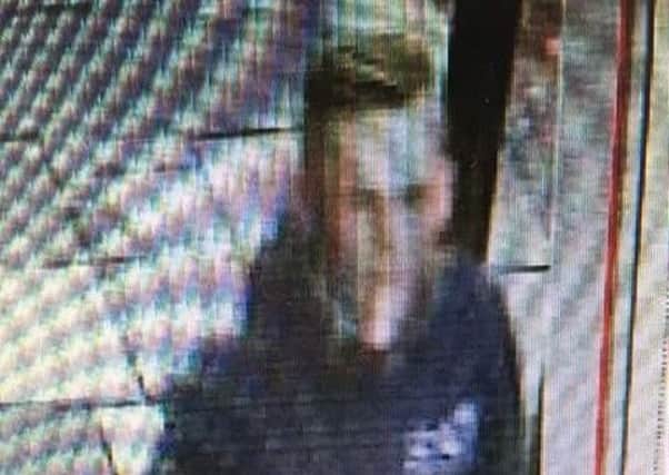 Police want to speak to this man in connection with a burglary in Halton.