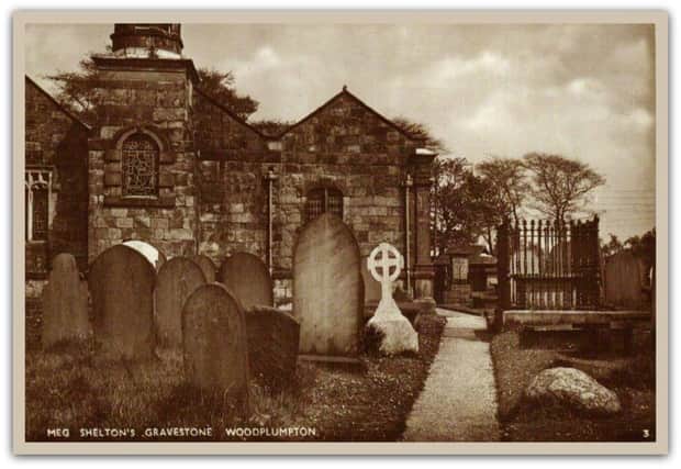 Meg Shelton's Grave, Woodplumpton.
Sepia Postcard No.3