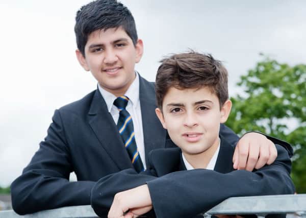 Penwortham Priory Academy pupils Sukinder Shah and  Sulayman Randall