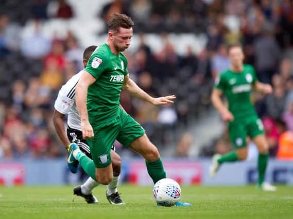 Alan Browne in action at Craven Cottage.