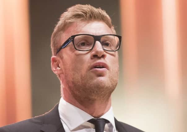 Andrew Flintoff collects his award for Best Podcast for his role in podcast Flintoff, Savage and the Ping Pong Guy, during the Audio and Radio Industry Awards at the First Direct Arena in Leeds. PRESS ASSOCIATION Photo. Picture date: Thursday October 19, 2017. Photo credit should read: Danny Lawson/PA Wire