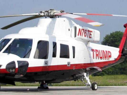 A Trump emblazoned helicopter, image from helihub.com