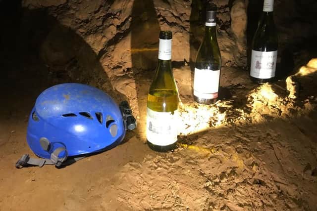 Underground wine tasting