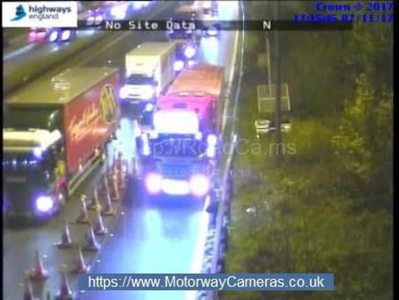 Vehicle stuck on the M6