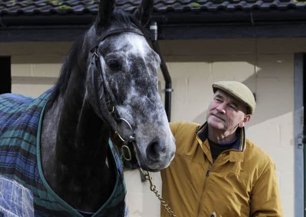 Trainer Malcolm Jefferson with Cloudy Dreams