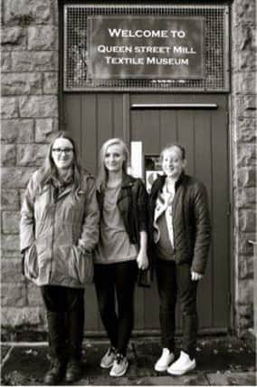 The Heritage Network at UCLan - students who did the Lancashire Women in Mills project outside Queen Street Mill