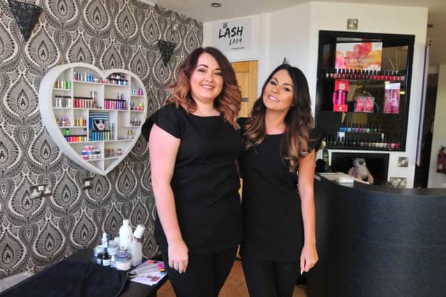 Amy Bamber with nail technician Heather Wootton