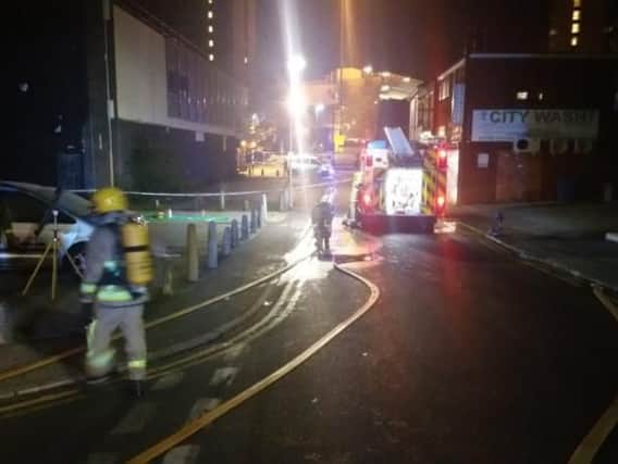 Crews were called out to a derelict building on Manchester Road