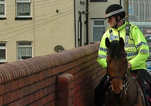 Mounted Police chased a suspected shoplifter in Preston.