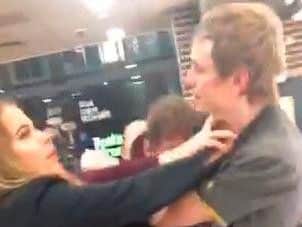 A McDonald's customer is headbutted by an employee after an argument broke out