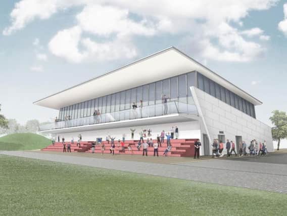 An artists impression of the pavilion at Chorley RUFC in Euxton when work initially started in 2015