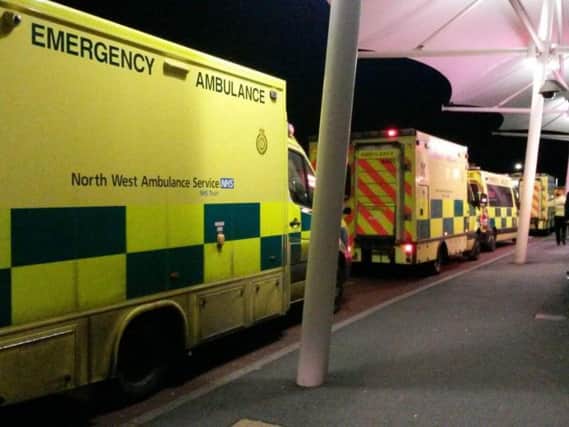 These ambulances were pictured in 2016 queuing outside RPH