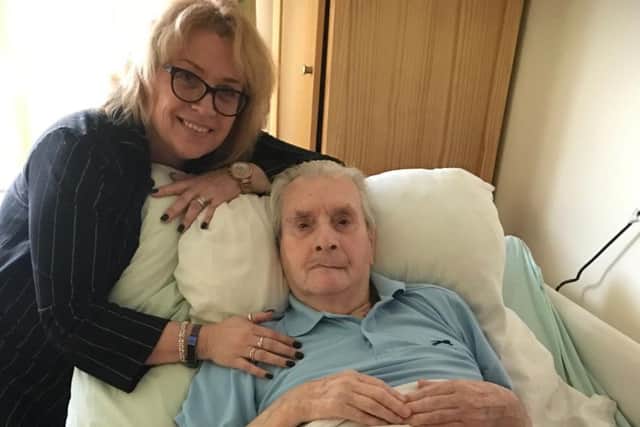 Gill Newhouse with her dad Ken Townsend