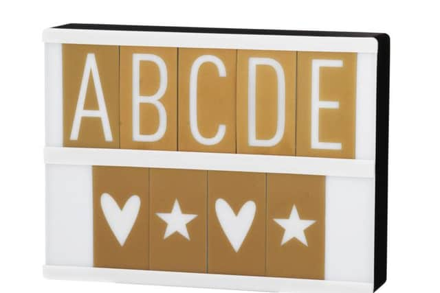 Sainsburys Home Personalised Typographic Light box