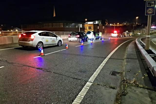 A drink drive checkpoint was held in Guild Way, Preston overnight