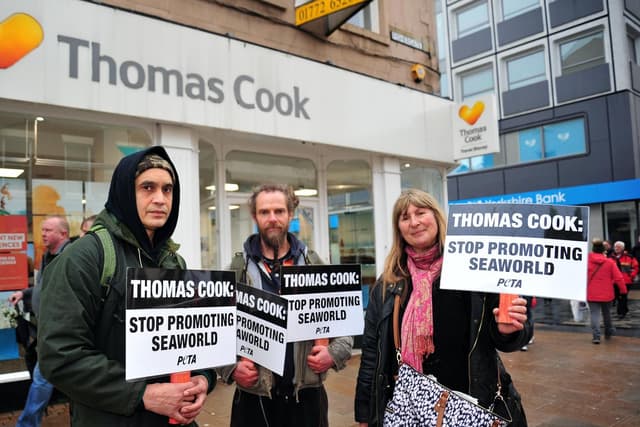 Thomas Cook Protest PETA activists target branches of Thomas Cook as part of campaign ...