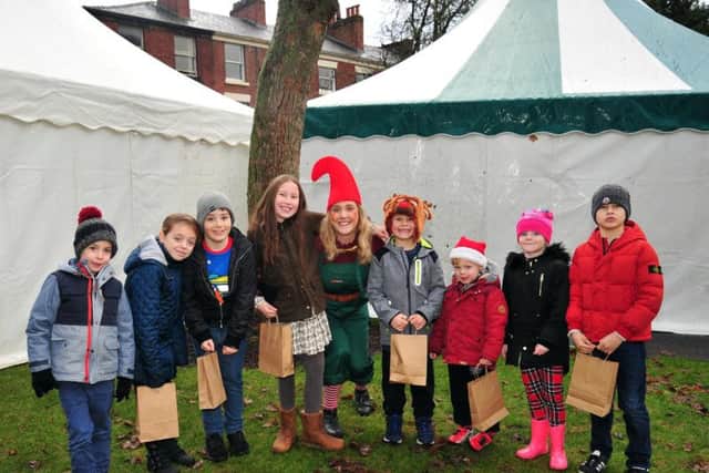 Winckley Square Gardens was turned into a winter wonderland for the first of a weekend-long event today