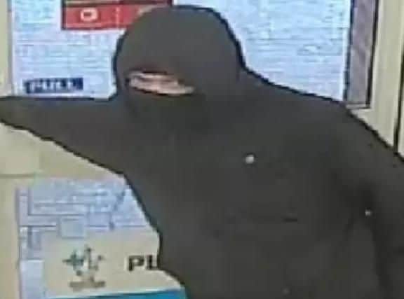 A masked robber targeted the same One Stop shop on Halloween