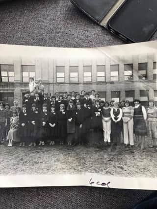 Pupils at Wellfield High School, who went on a cultural exchange programme. Stephen Broomhead is on the second row, third from the right. Organiser Miss Audrey Malley is front row next to the end on the right
