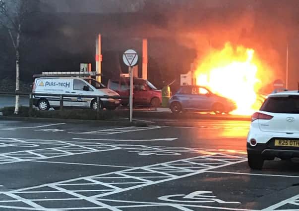 Fire at Asda petrol station. Photo by Jack Gannon.