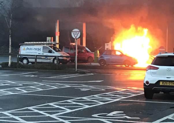 Fire at Asda petrol station. Photo by Jack Gannon.