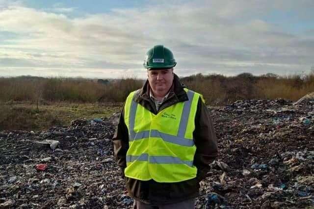 Councillor Mark Clifford on a visit to the site