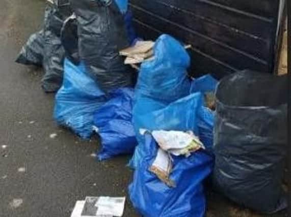 Some of the waste discovered in Station Road, Bamber Bridge.