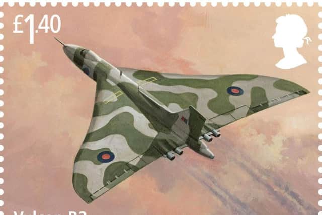A stamp featuring the Vulcan B2