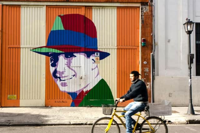 Carlos Gardel street art in Buenos Aires