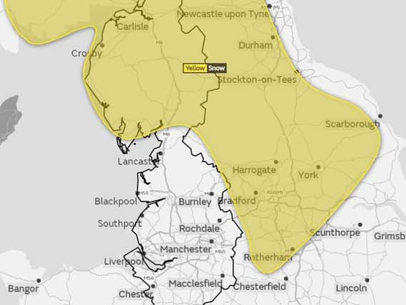 Met Office weather warning map