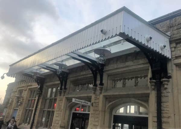 The canopy at Lancaster train station has been restored.