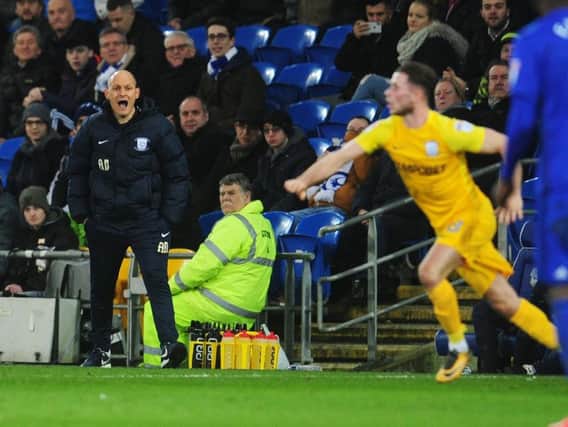 Alex Neil barks out instructions during his side's win over Cardiff.